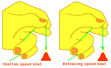 Picture of both types of finished knots.